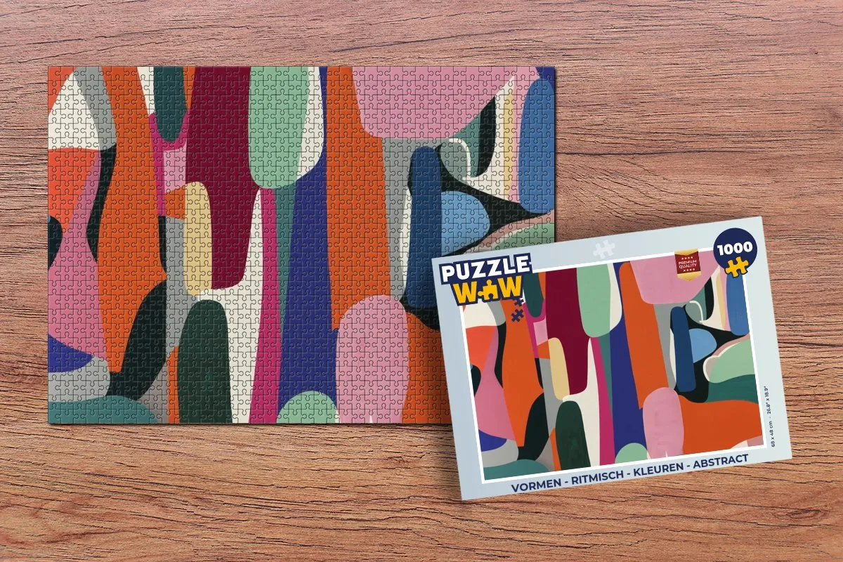 PuzzleWow Ritmisch Kleuren Abstract Legpuzzel 1000 Stuks - MPN 8721406832492