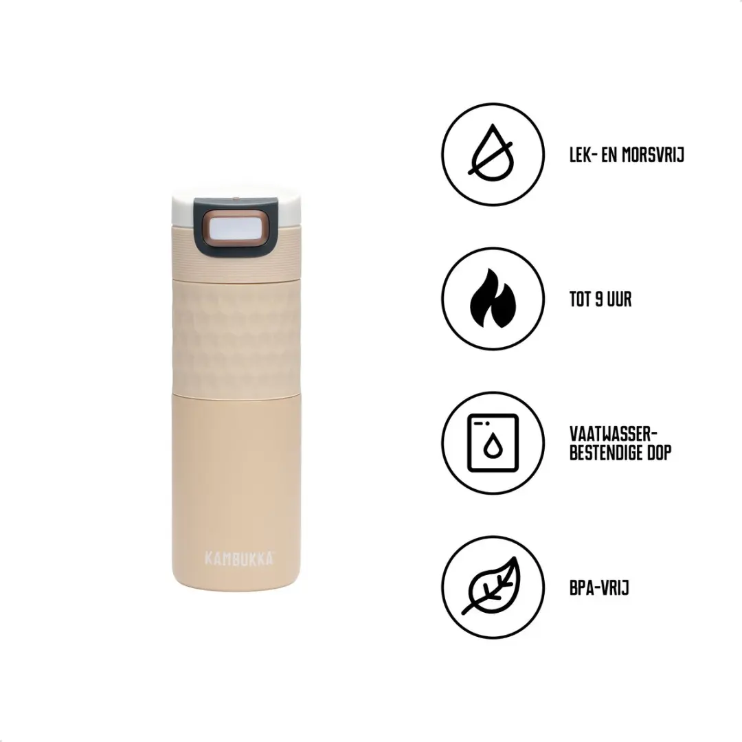 Kambukka Etna Grip Thermosbeker 500ml - Barely Beige - afbeelding 3 van 6