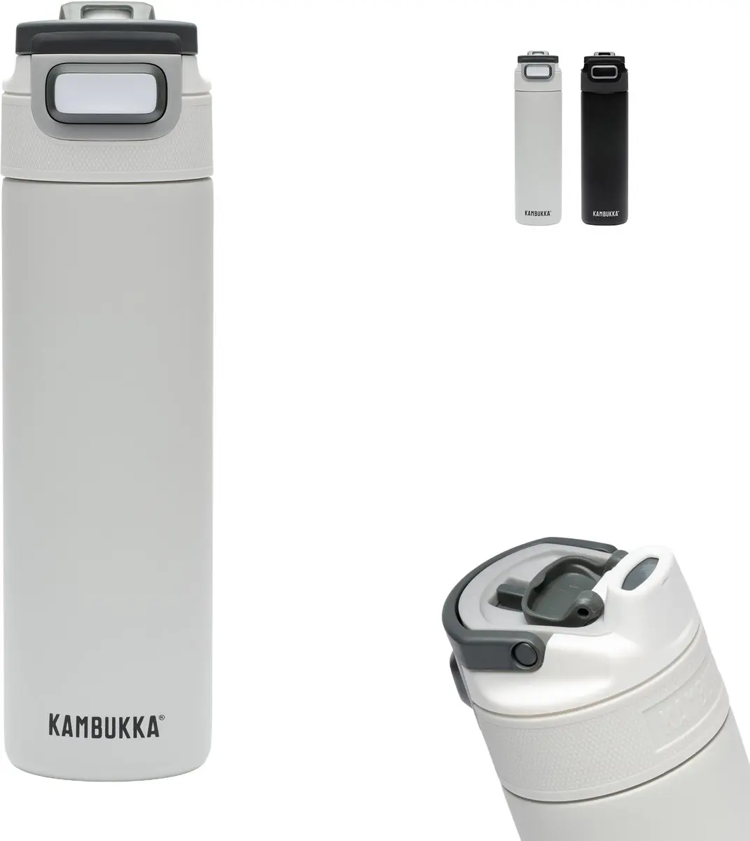 Kambukka Elton geïsoleerde waterfles 600ml Chalk White 2.0