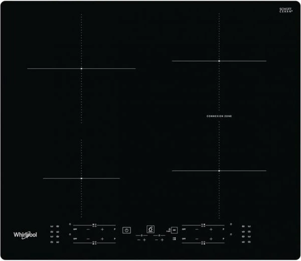 Whirlpool WB B8360 NE Inbouwinductiekookplaat 4 Zones - 59cm Zwart