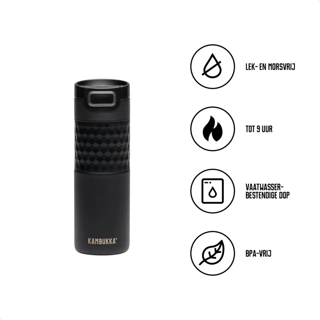 Kambukka Etna Grip Thermosbeker 500ml Black Velvet - afbeelding 3 van 5
