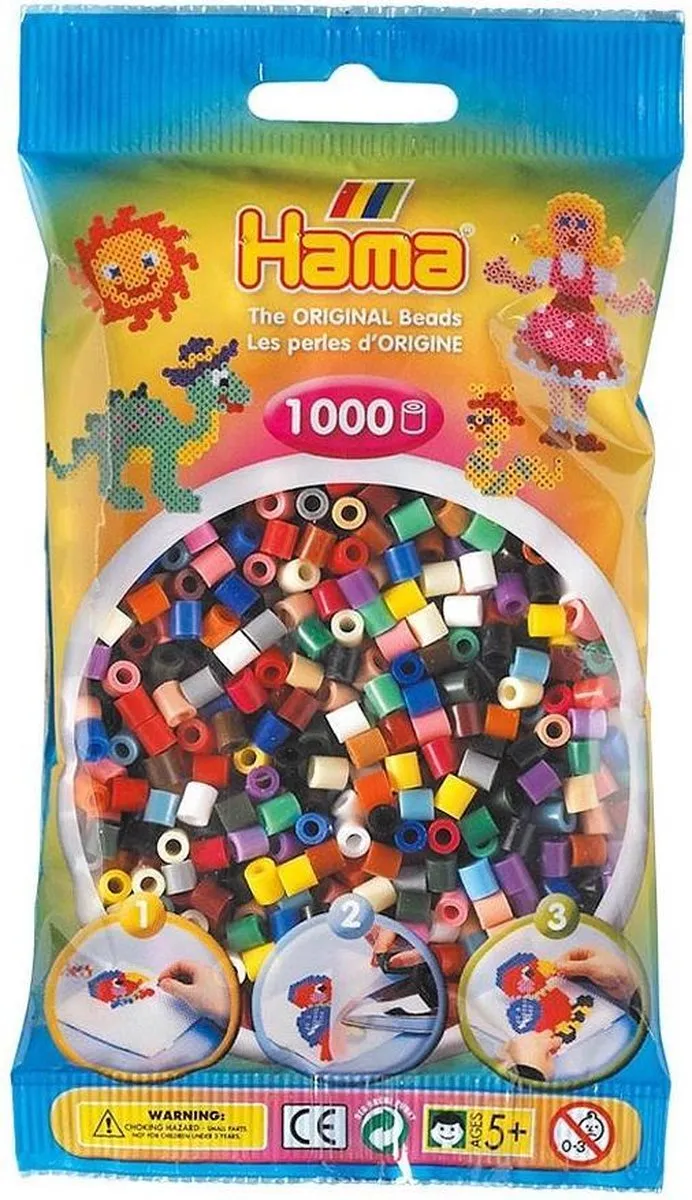 Hama Strijkkralen Assortiment 1000 Stuks - Wit