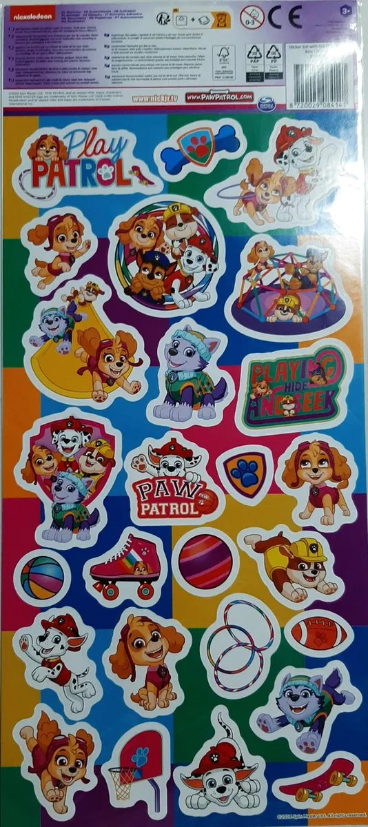 Nickelodeon Paw Patrol Roze Stickers - 2 Vellen