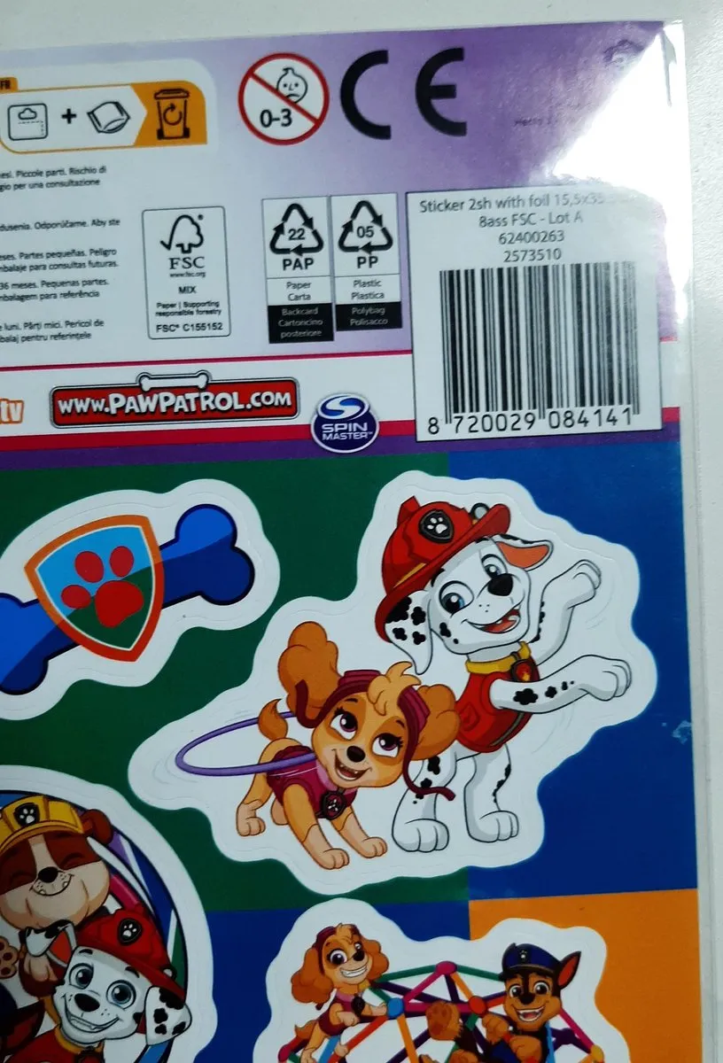 Nickelodeon Paw Patrol Roze Stickers - 2 Vellen