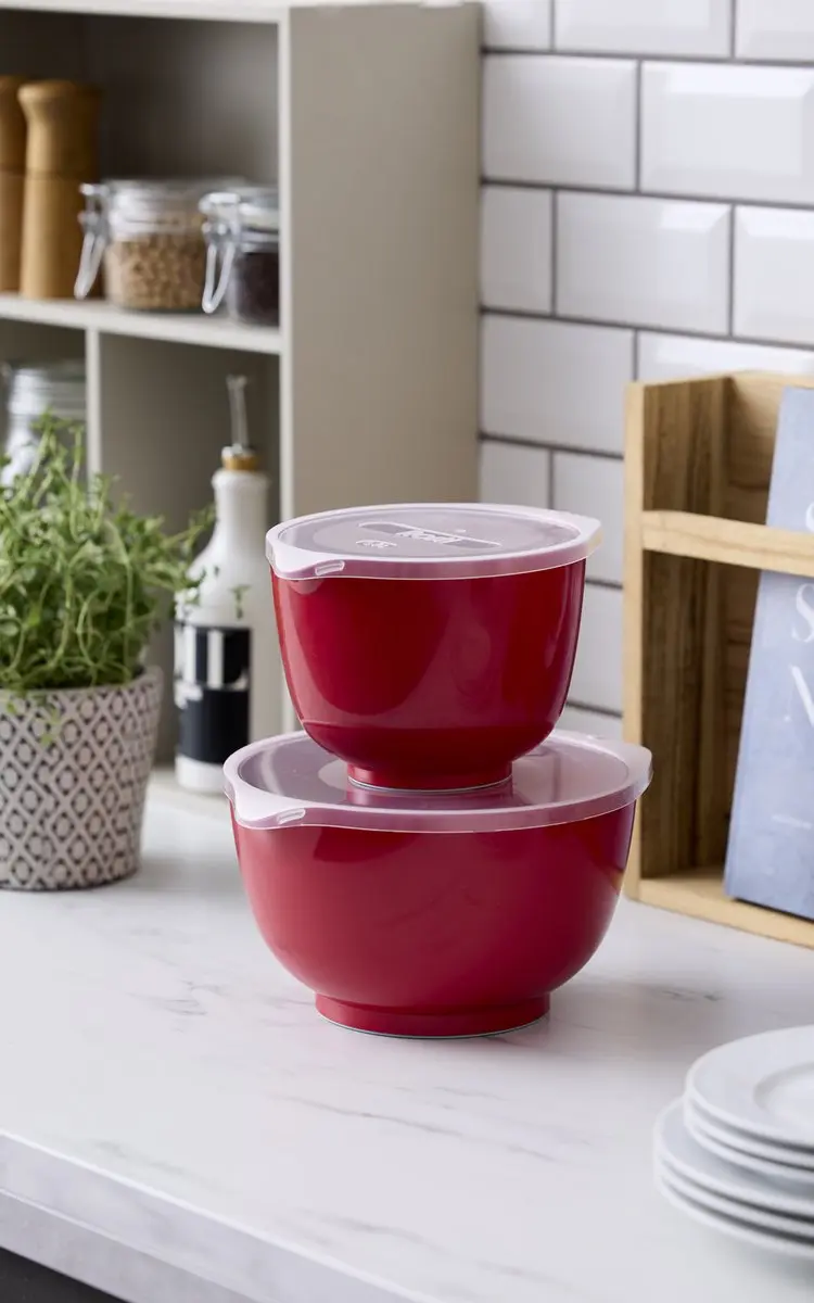 Rosti Margrethe Beslagkomset 4-delig 1,5L/3L Rood - afbeelding 2 van 2
