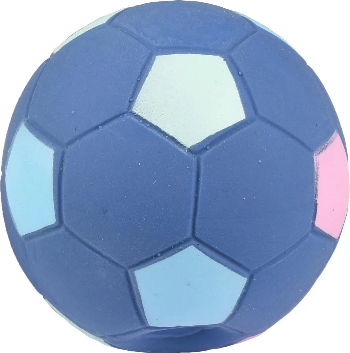 Flamingo Latex Voetbal Honden - Roze/Groen/Blauw - afbeelding 6 van 6