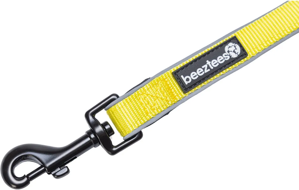 Beeztees Parinca Premium Hondenriem - LED - Geel - 150x2cm