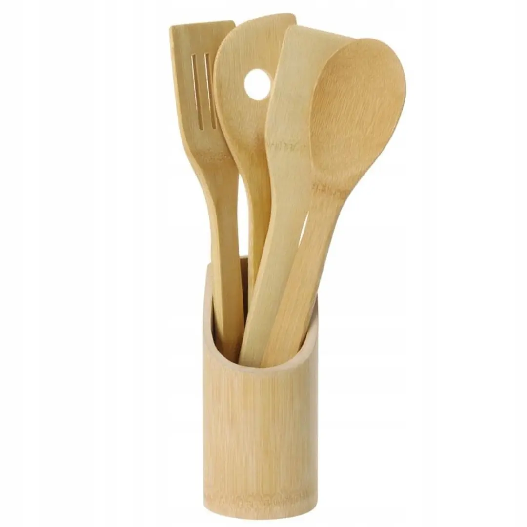 Excellent Houseware Bamboe Spatelset 5-delig - Bruin - afbeelding 4 van 6