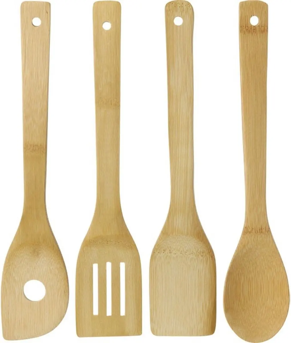 Excellent Houseware Bamboe Spatelset 5-delig - Bruin - afbeelding 2 van 6