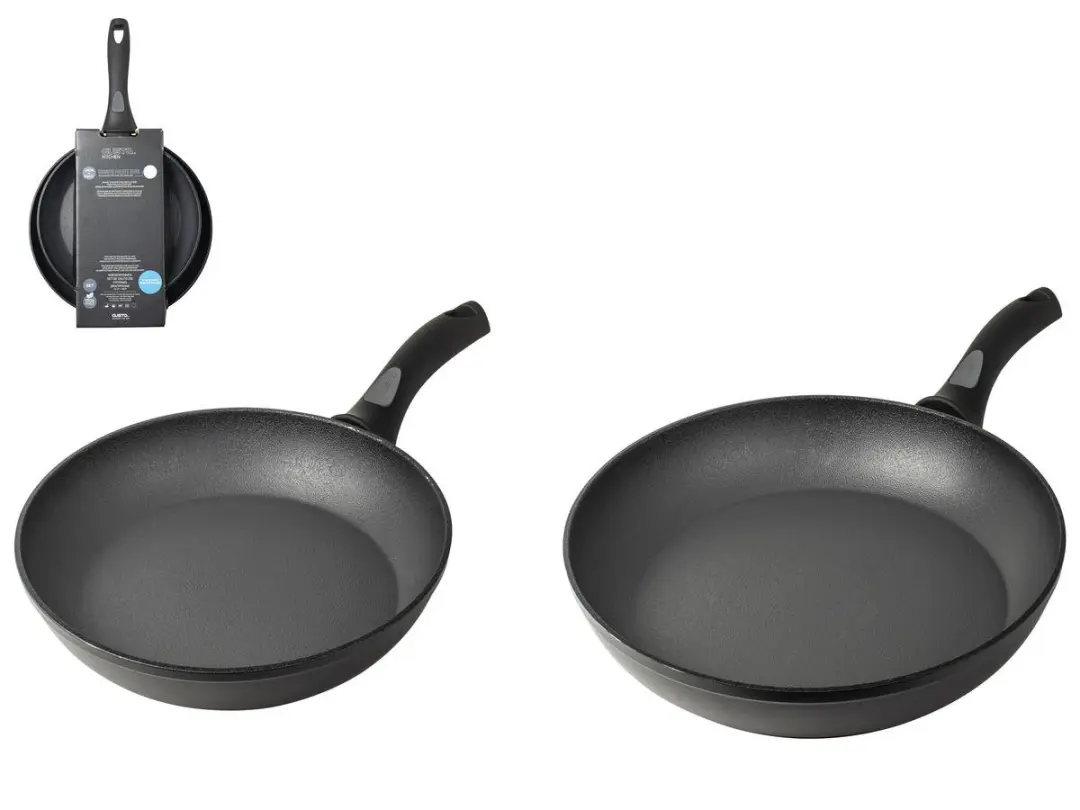 Gusta Koekenpannen Set 24+28 cm Zwart