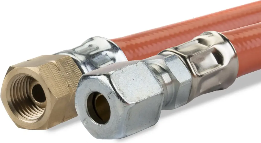 Gimeg Gasslang 60cm 1/4" links x 6/8mm Oranje
