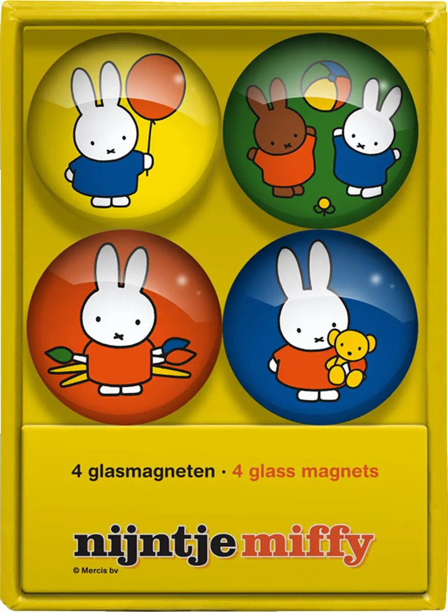 Nijntje Glas Magneten Complete Set 4 Stuks - afbeelding 2 van 2