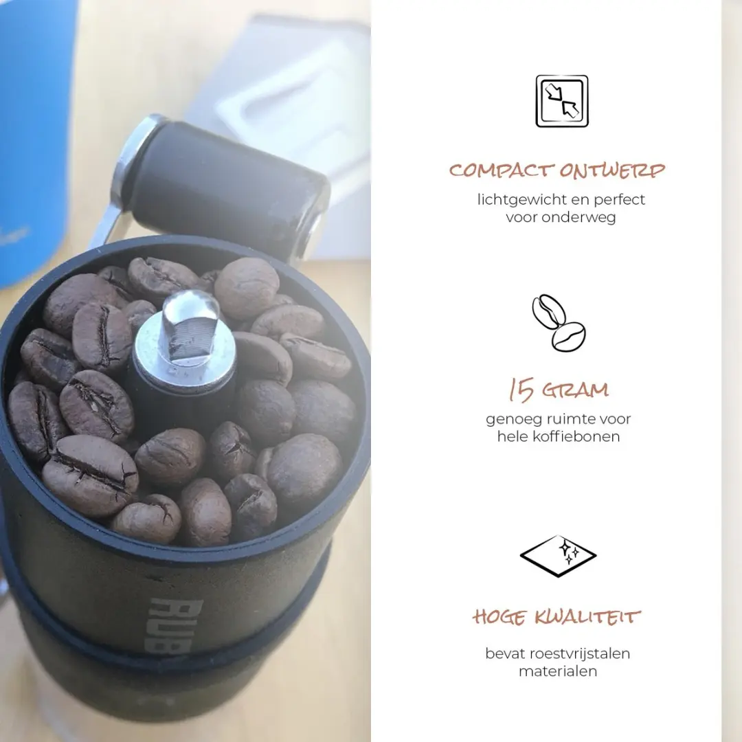 Rubytec Robusta Koffiemolen - Draagbaar - afbeelding 2 van 6