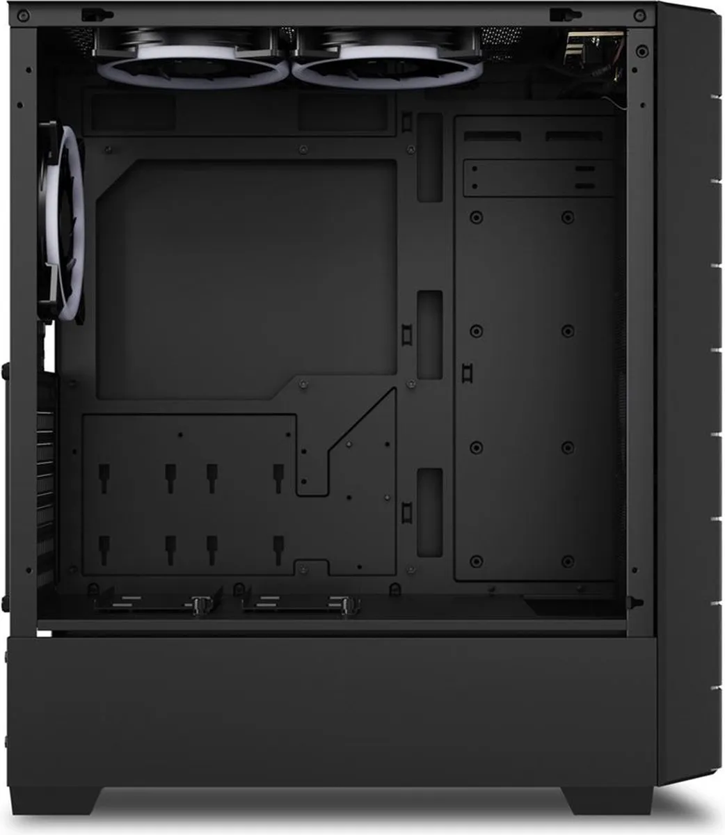 Sharkoon ATX Semi-tower RGB HEX Black - 6x 2.5" / 2x 3.5"