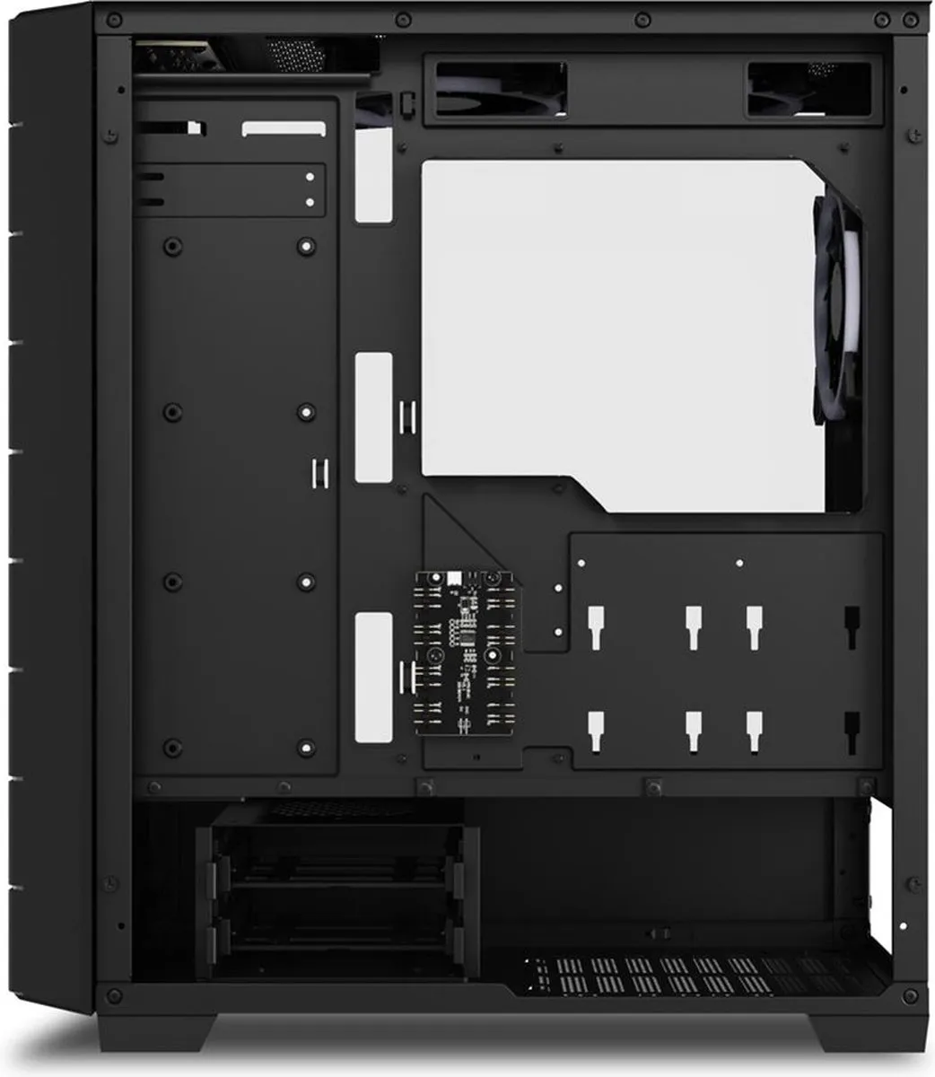 Sharkoon ATX Semi-tower RGB HEX Black - 6x 2.5" / 2x 3.5"
