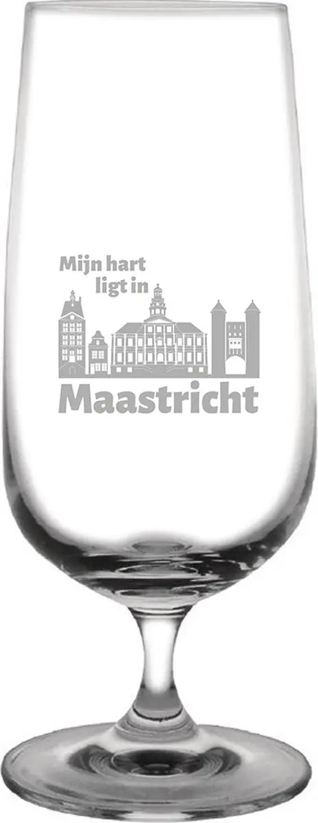 Gegraveerde bierglas op voet 41cl Maastricht