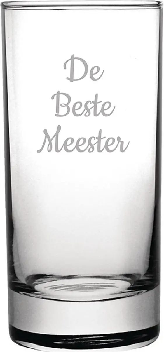 Gegraveerde longdrinkglas 28,5cl De Beste Meester