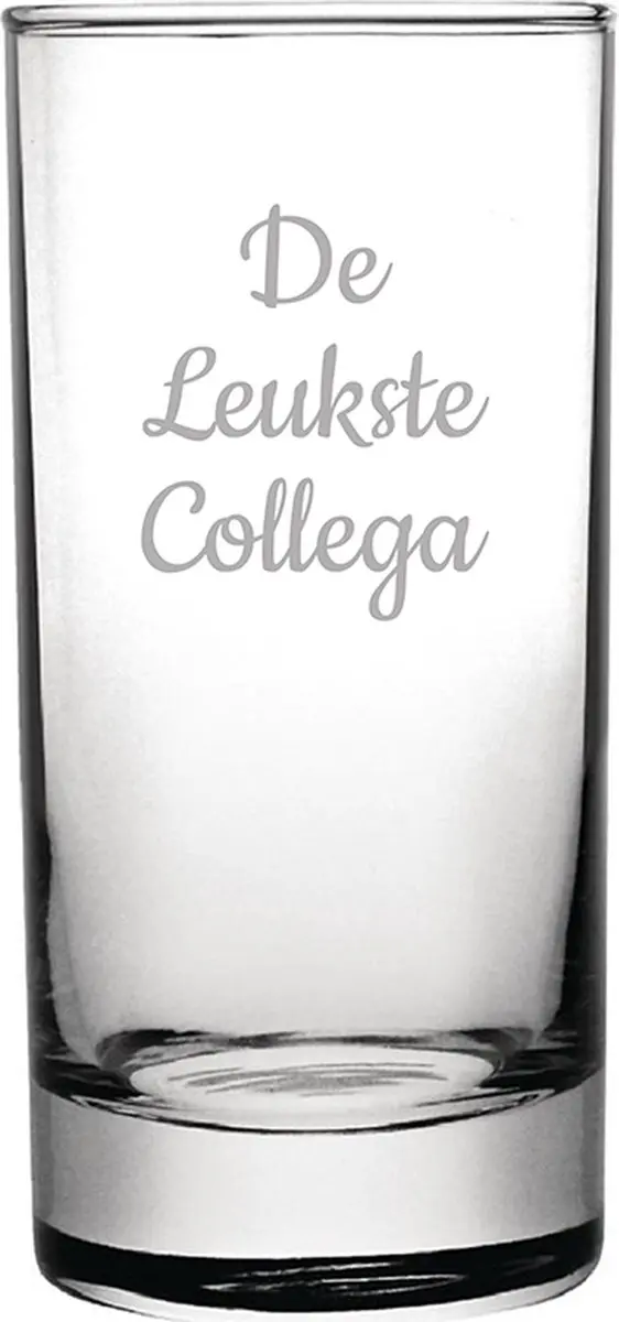 Gegraveerde longdrinkglas 28,5cl De Leukste Collega