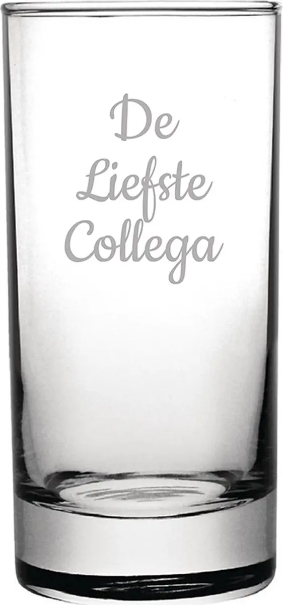 Gegraveerde longdrinkglas 28,5cl De Liefste Collega