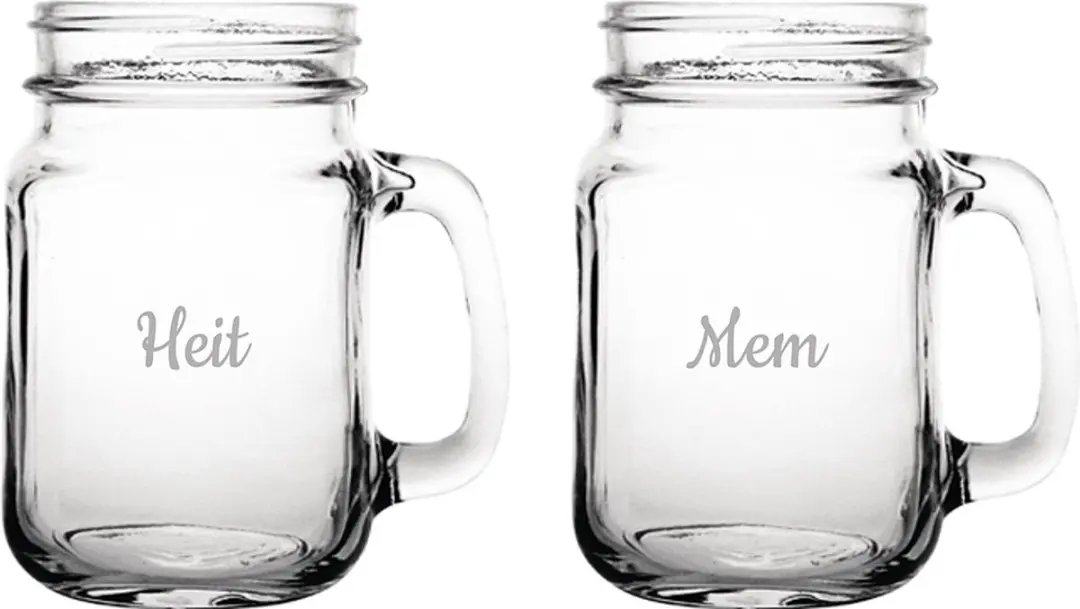 Gegraveerde Drinkglas 45cl Mem & Heit