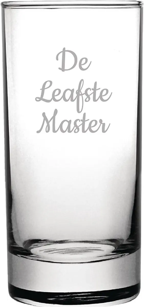 Gegraveerde longdrinkglas 28,5cl De Leafste Master