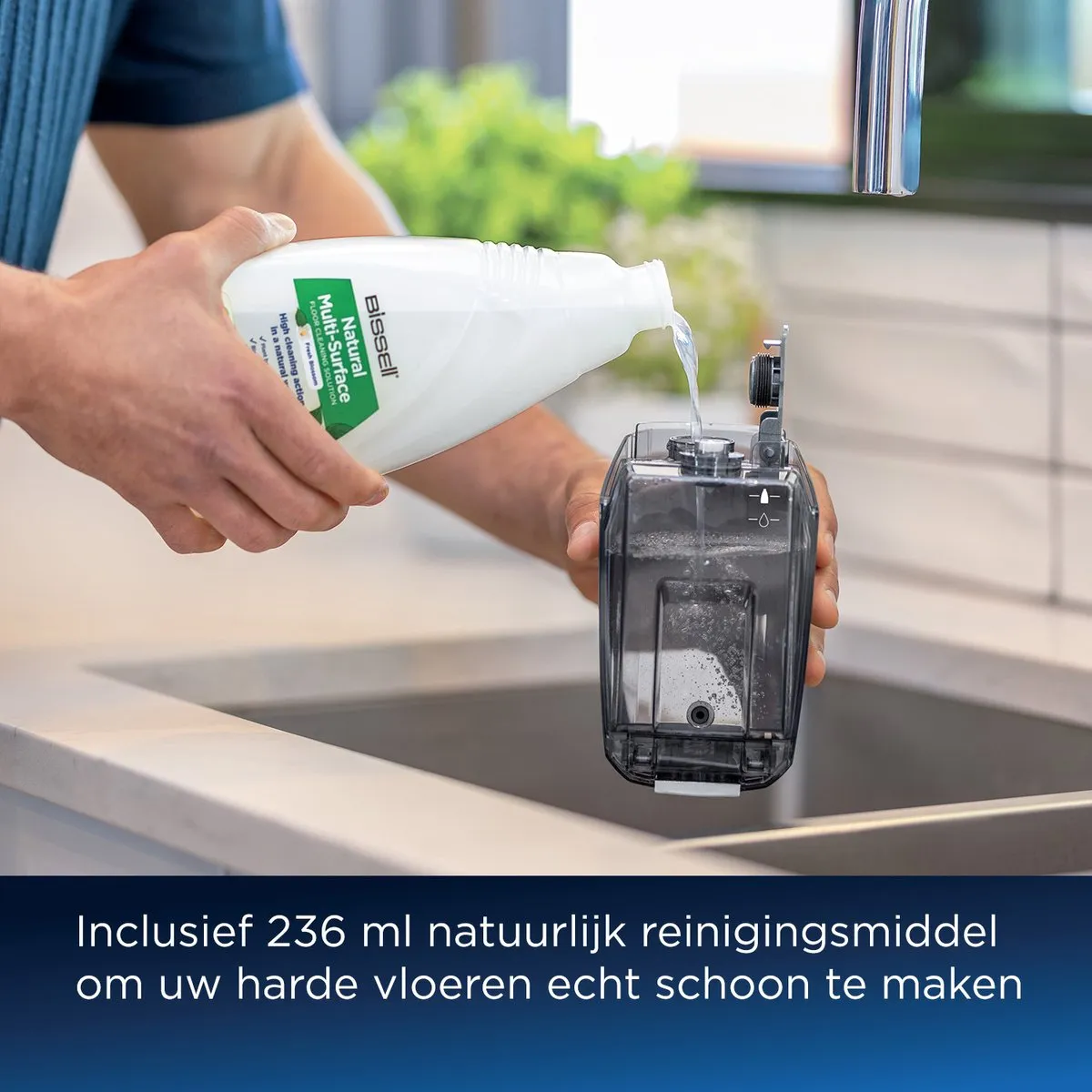 BISSELL CrossWave HF3 3639N Draadloze Stofzuiger/Dweil - 25 Min - 0.94L - Wit/Zwart/Grijs/Blauw