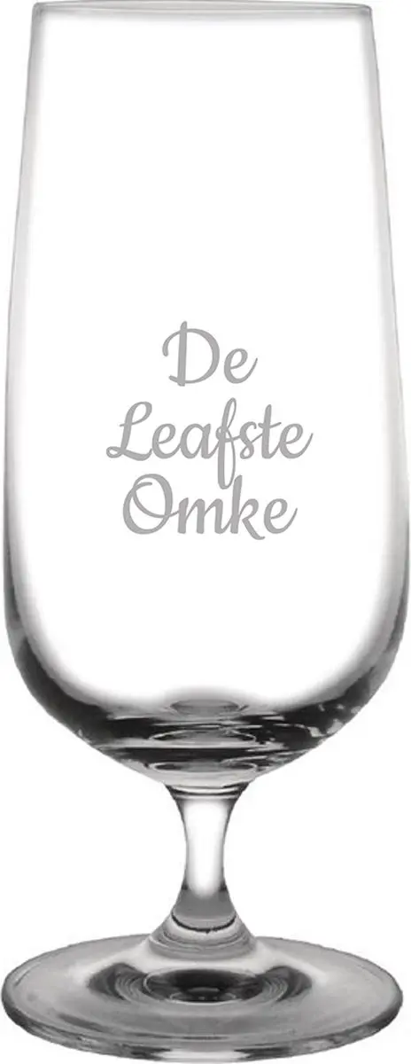 Gegraveerde bierglas op voet 41cl De Leafste Omke