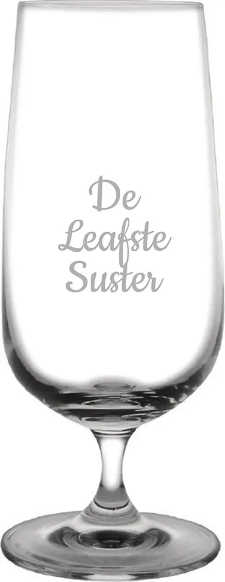 Gegraveerde bierglas op voet 41cl De Leafste Suster