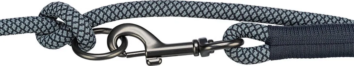 Trixie Soft Rope Hondenriem - Zwart/Grijs - afbeelding 2 van 6