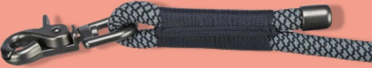 Trixie Soft Rope Hondenriem - Zwart/Grijs - afbeelding 4 van 6