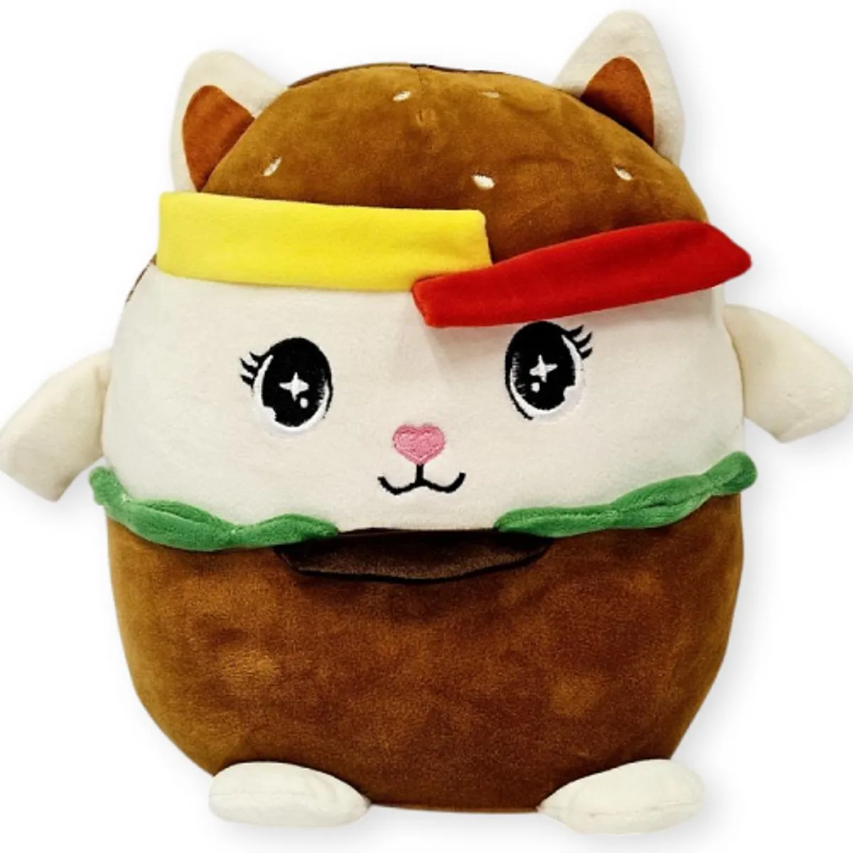 Topknuffels Kat in Burger Onesie Pluche Knuffel 20cm
