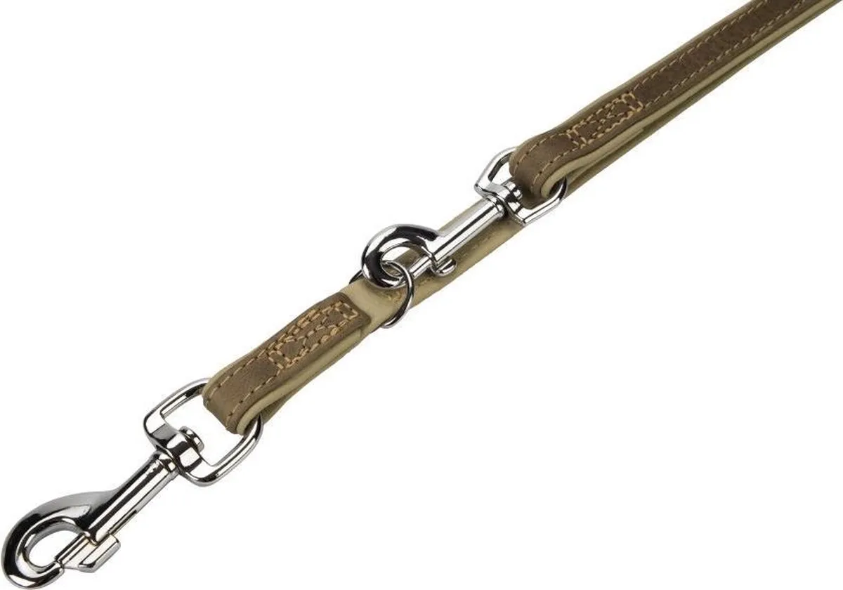 Beeztees Leren Dressuurlijn Comfort 200cm x 18mm - Grijs