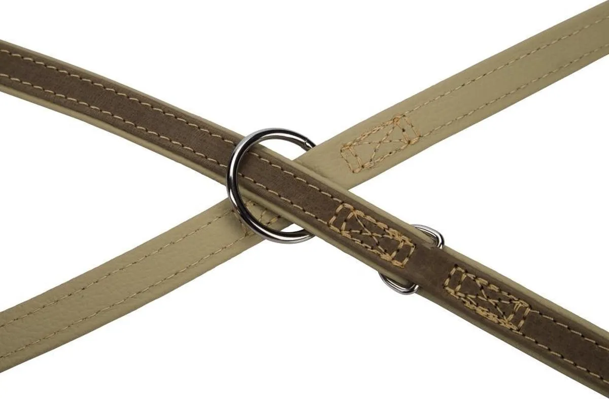 Beeztees Leren Dressuurlijn Comfort 200cm x 18mm - Grijs
