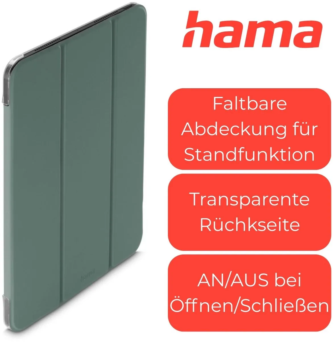 Hama Tablethoes Fold Clear iPad Pro 11 - Groen
