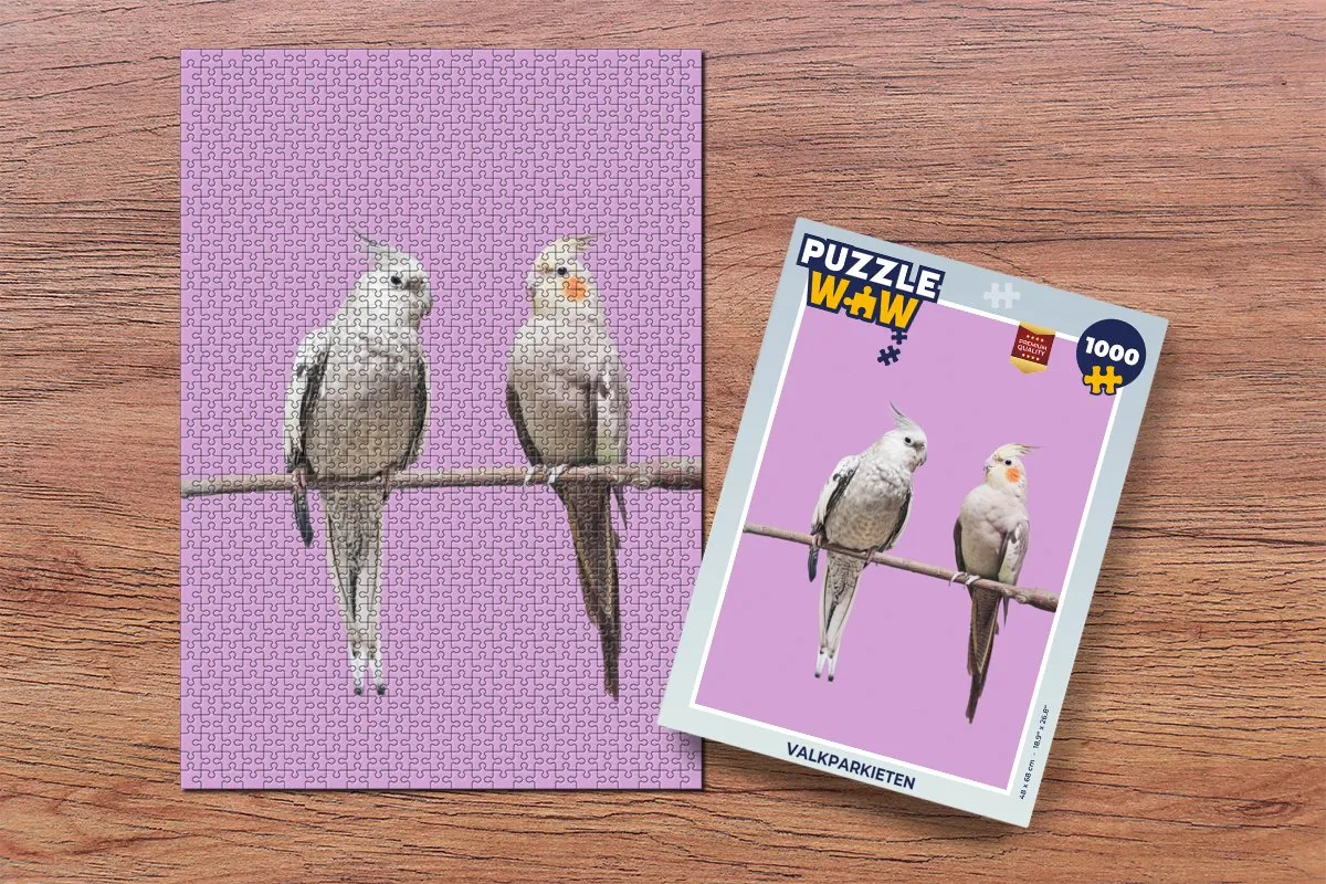 PuzzleWow Valkparkieten Legpuzzel 1000 Stuks - Multicolor