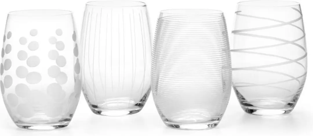 Set van 4 Wijnglazen, Stamloos, 0.48 L