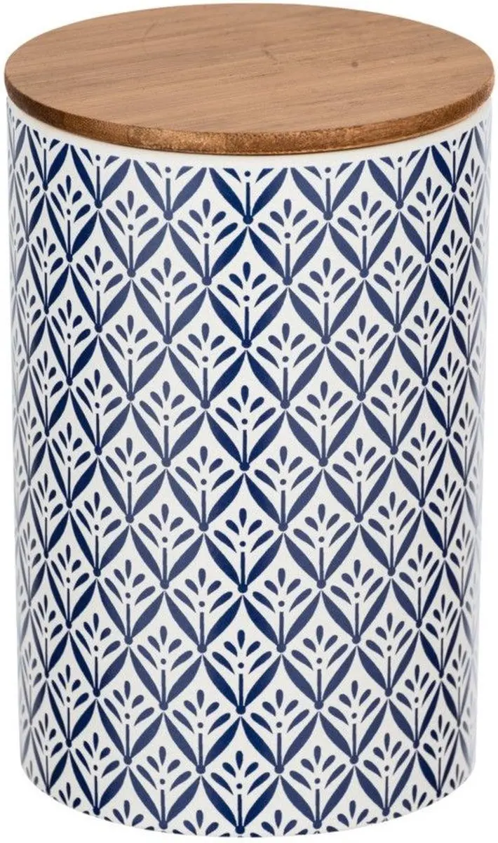Wenko Lorca Opbergdoos 1.4L Keramiek - Beige/Wit/Blauw - afbeelding 2 van 2
