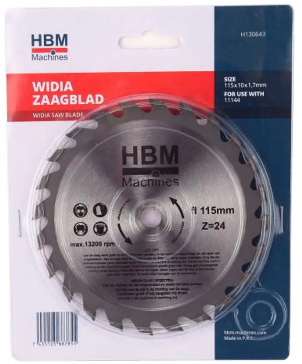 HBM H130643 Widia Zaagblad 115x10x1,7mm