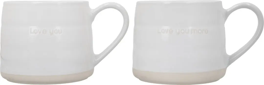 Mokken, Bekers, Set van 2 Stuks, 0.38 L, I Love You, Keramiek