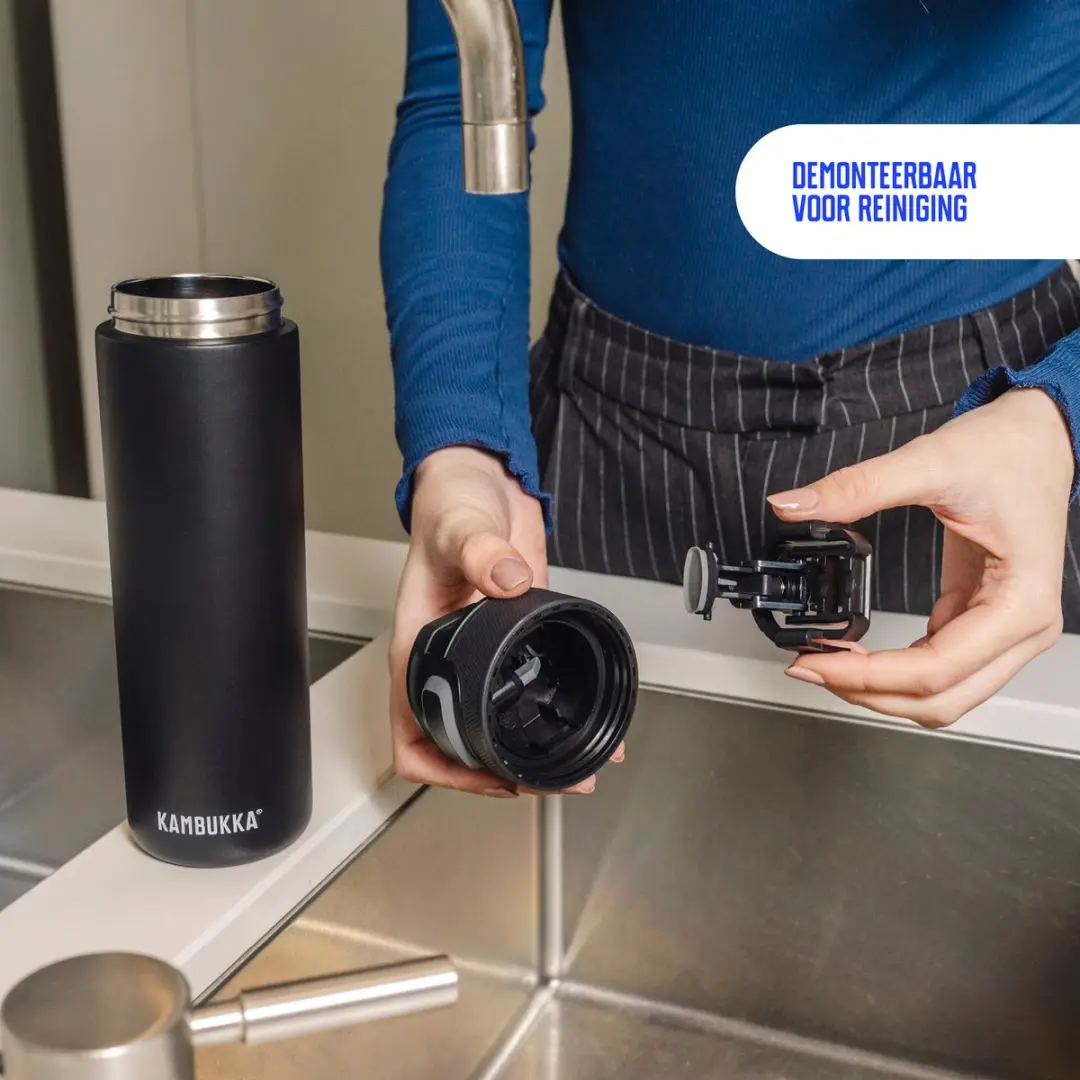 Kambukka Elton waterfles 600ml - Zwart - afbeelding 2 van 6