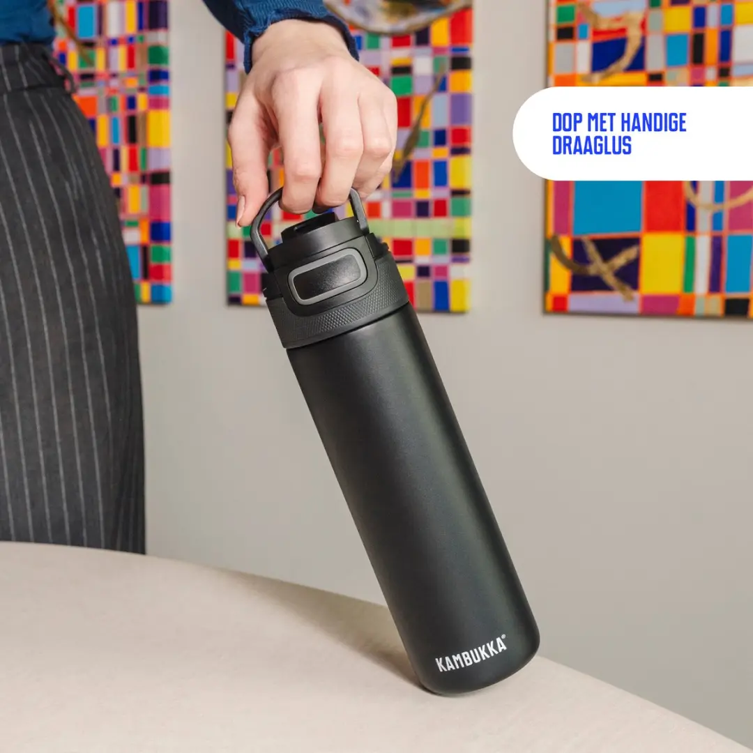 Kambukka Elton waterfles 600ml - Zwart - afbeelding 3 van 6