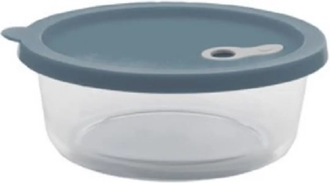 Point virgule Ronde Glazen Opbergdoos 88 cl I Lichtblauw