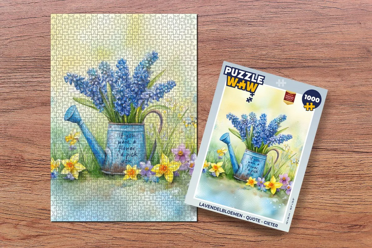 PuzzleWow Lavendelbloemen Quote Legpuzzel 1000 Stuks - MPN 8721173242081
