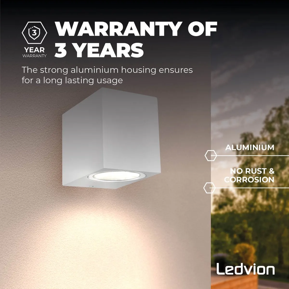 LEDVION San Diego Wandlamp 2x 0,5W 2700K IP54 - Antraciet