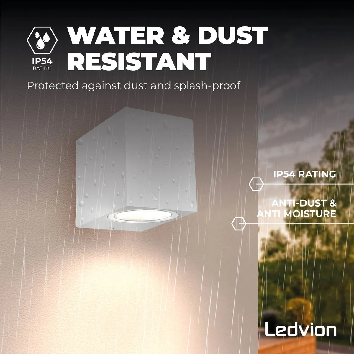 LEDVION San Diego Wandlamp 2x 0,5W 2700K IP54 - Antraciet