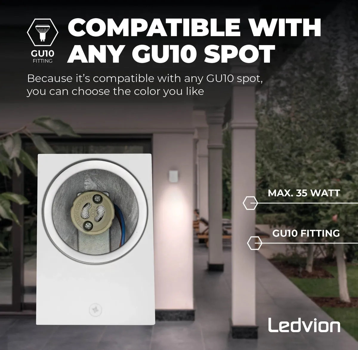 LEDVION San Diego Wandlamp 2x 0,5W 2700K IP54 - Antraciet