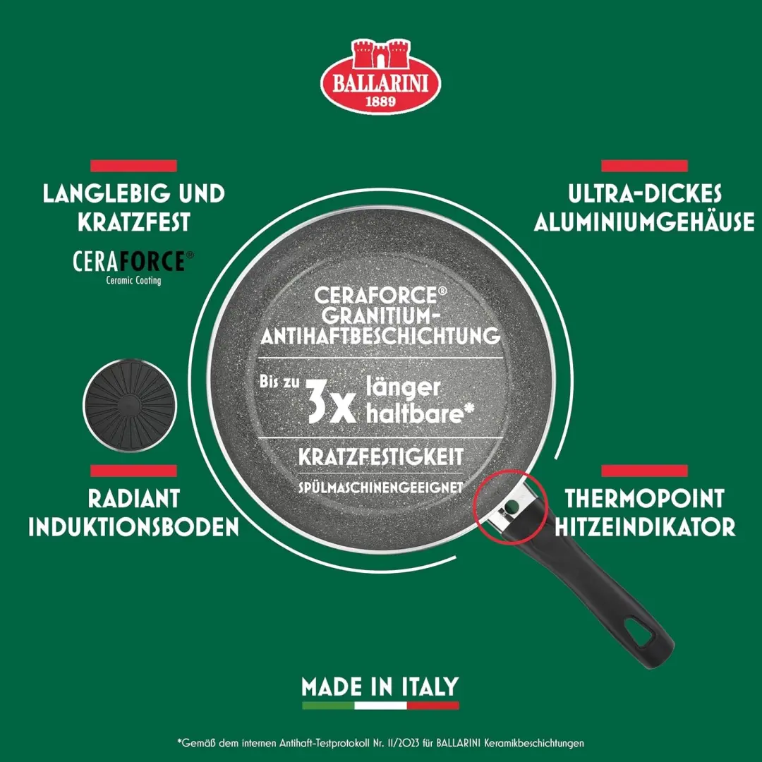 Ballarini Bologna Keramische Koekenpan 28cm - Zwart - afbeelding 6 van 6