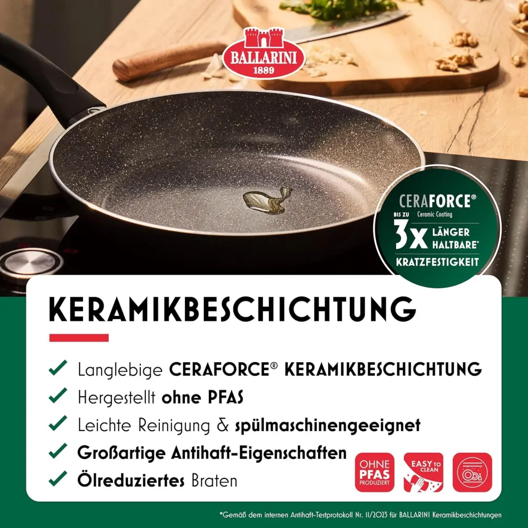 Ballarini Bologna Keramische Koekenpan 28cm - Zwart - afbeelding 2 van 6