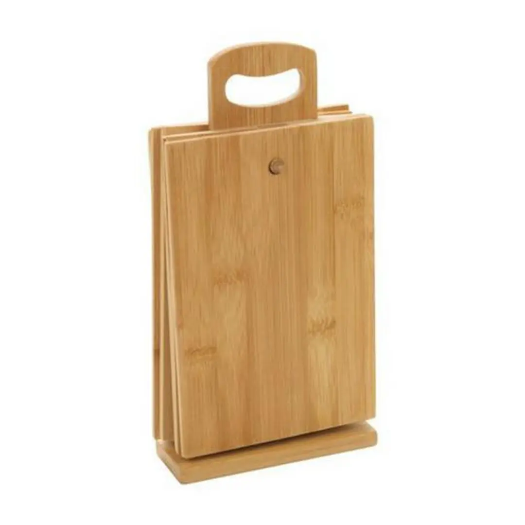 Excellent Houseware Snijplankenset bamboe 6-delig bruin - afbeelding 2 van 6