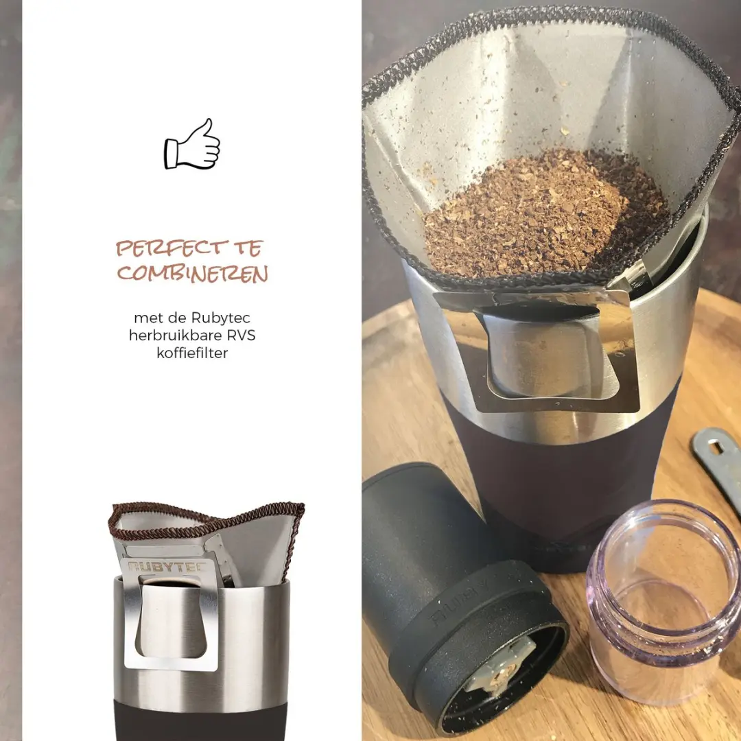 Rubytec Shira Bigshot 350ml Thermosbeker - Zwart - afbeelding 3 van 6